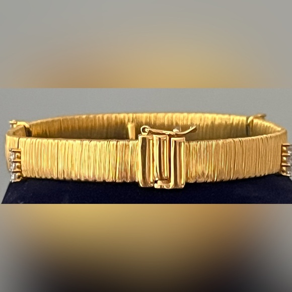 Veronese Italy DQCZ 925 Sterling Silver 18K Gold Vermeil Bracelet - Picture 3 of 15